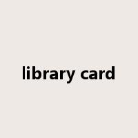 library card是什么意思
