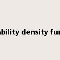 probability density function是什么意思