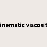kinematic viscosity是什么意思