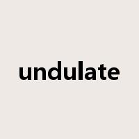 undulate是什么意思