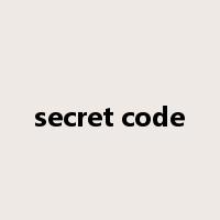 secret code是什么意思