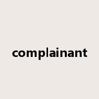 complainant是什么意思