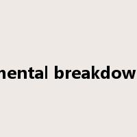 mental breakdown是什么意思