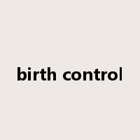 birth control是什么意思
