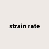 strain rate是什么意思