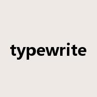 typewrite是什么意思