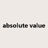 absolute value是什么意思