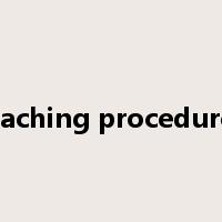 teaching procedures是什么意思
