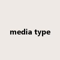 media type是什么意思