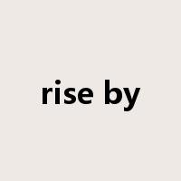 rise by是什么意思