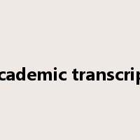 academic transcript是什么意思