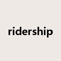 ridership是什么意思