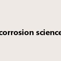corrosion science是什么意思