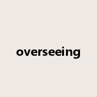 overseeing是什么意思