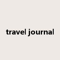 travel journal是什么意思