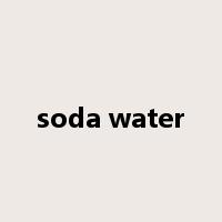 soda water是什么意思