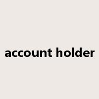 account holder是什么意思
