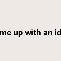 come up with an idea是什么意思