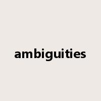 ambiguities是什么意思