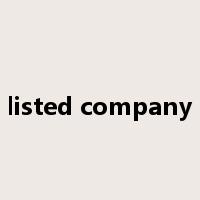listed company是什么意思