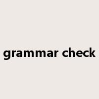 grammar check是什么意思