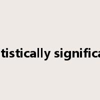 statistically significant是什么意思