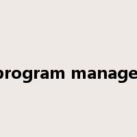 program manager是什么意思