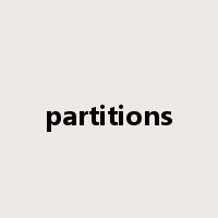partitions是什么意思