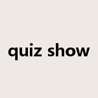quiz show是什么意思