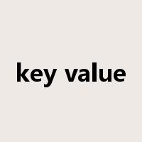 key value是什么意思
