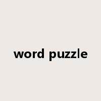 word puzzle是什么意思