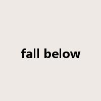 fall below是什么意思