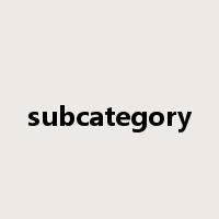 subcategory是什么意思