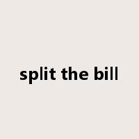 split the bill是什么意思
