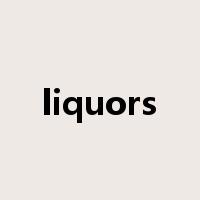 liquors是什么意思