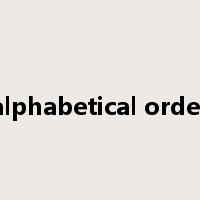 alphabetical order是什么意思