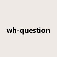 wh-question是什么意思