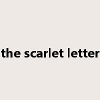 the scarlet letter是什么意思