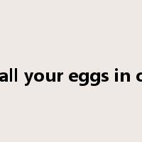 don't put all your eggs in one basket是什么意思