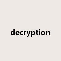 decryption是什么意思