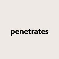 penetrates是什么意思