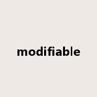modifiable是什么意思