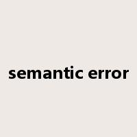 semantic error是什么意思