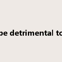 be detrimental to是什么意思