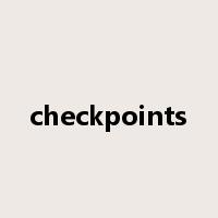 checkpoints是什么意思