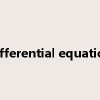 differential equation是什么意思