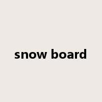 snow board是什么意思