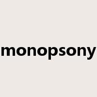monopsony是什么意思
