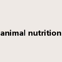 animal nutrition是什么意思