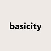 basicity是什么意思
